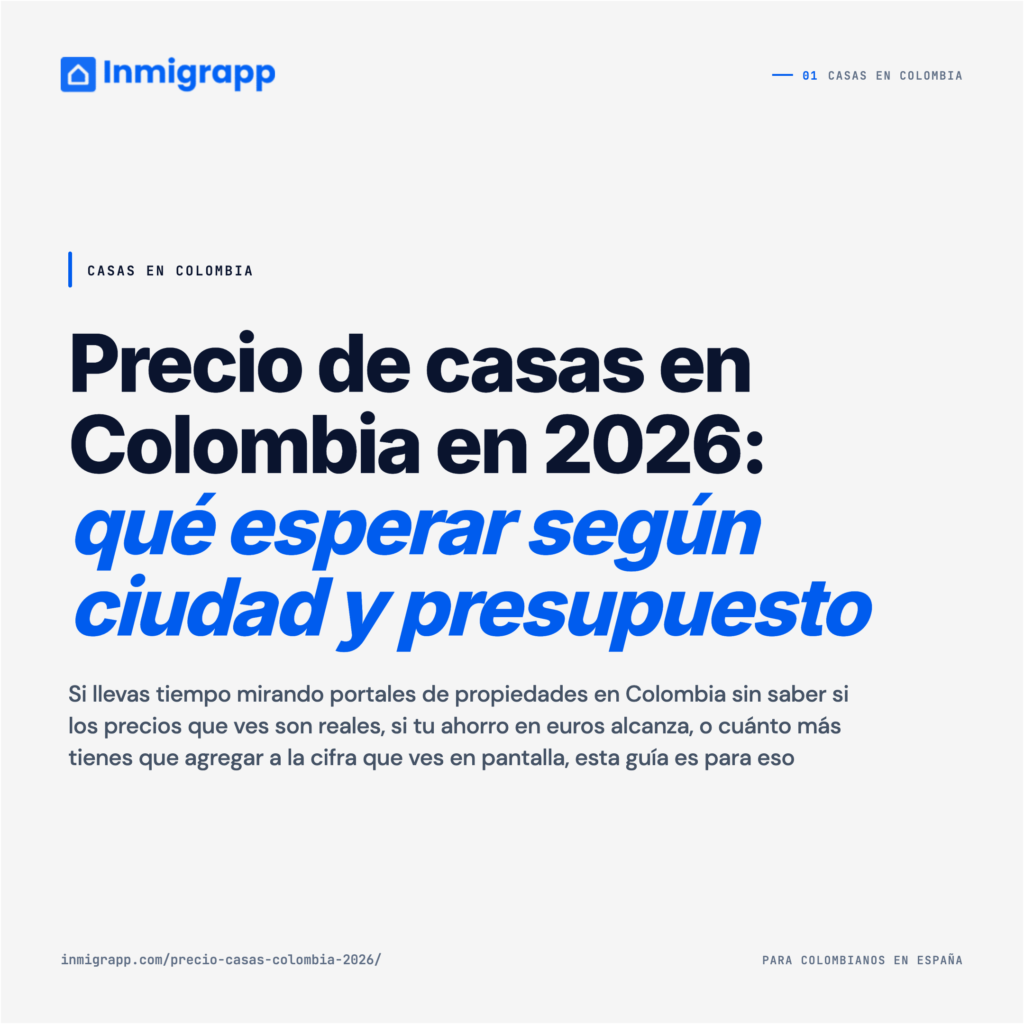 Si llevas tiempo mirando precio de casa en Colombia sin saber si lo que ves real, si tu ahorro en euros alcanza, o cuánto más tienes que agregar a la cifra que ves en pantalla, esta guía es para eso